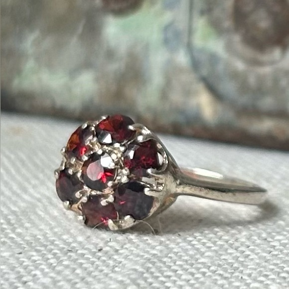 Vintage Sterling and Garnet Ring
